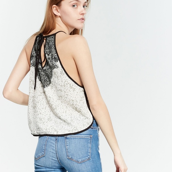 Free People Black and White Cropped Halter - Picture 2 of 8